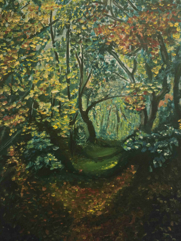 The Forest Path €125. Oil on canvas.