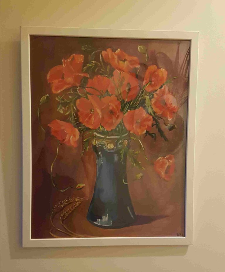 Flowers, 40x50cm acrylic on canvas, €75