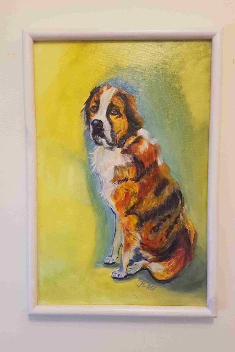 Best Friend, 30x45cm tempera on canvas, €130