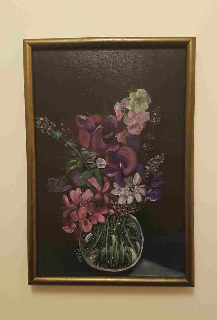Orchids, 30x45cm tempera on canvas, €75